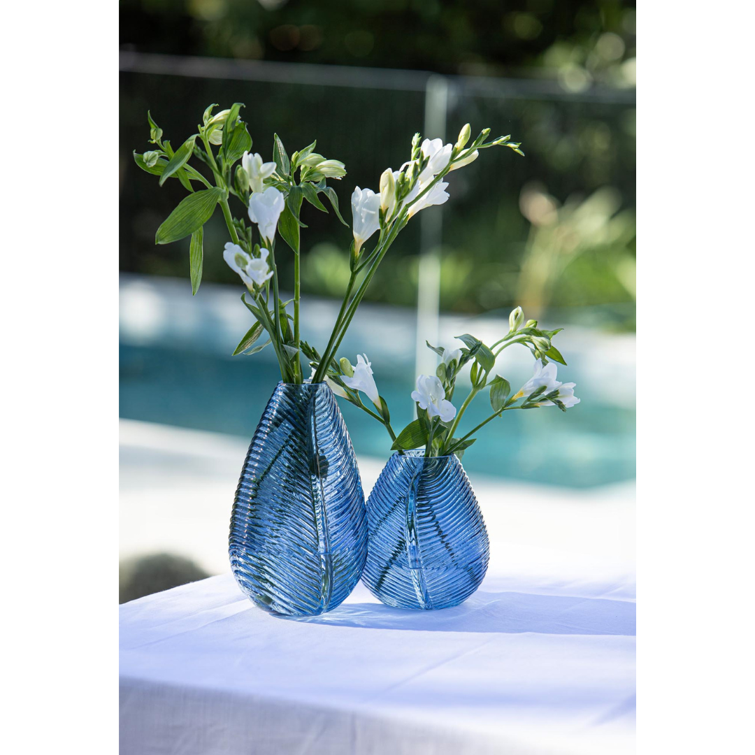 Ladelle Chelsea Blue Leaf Large Vase