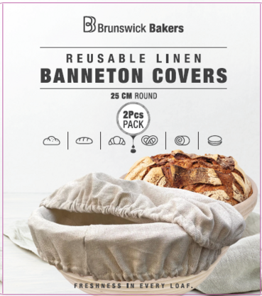 Brunswick Bakers Banneton Liners 25cm Round 2 Piece