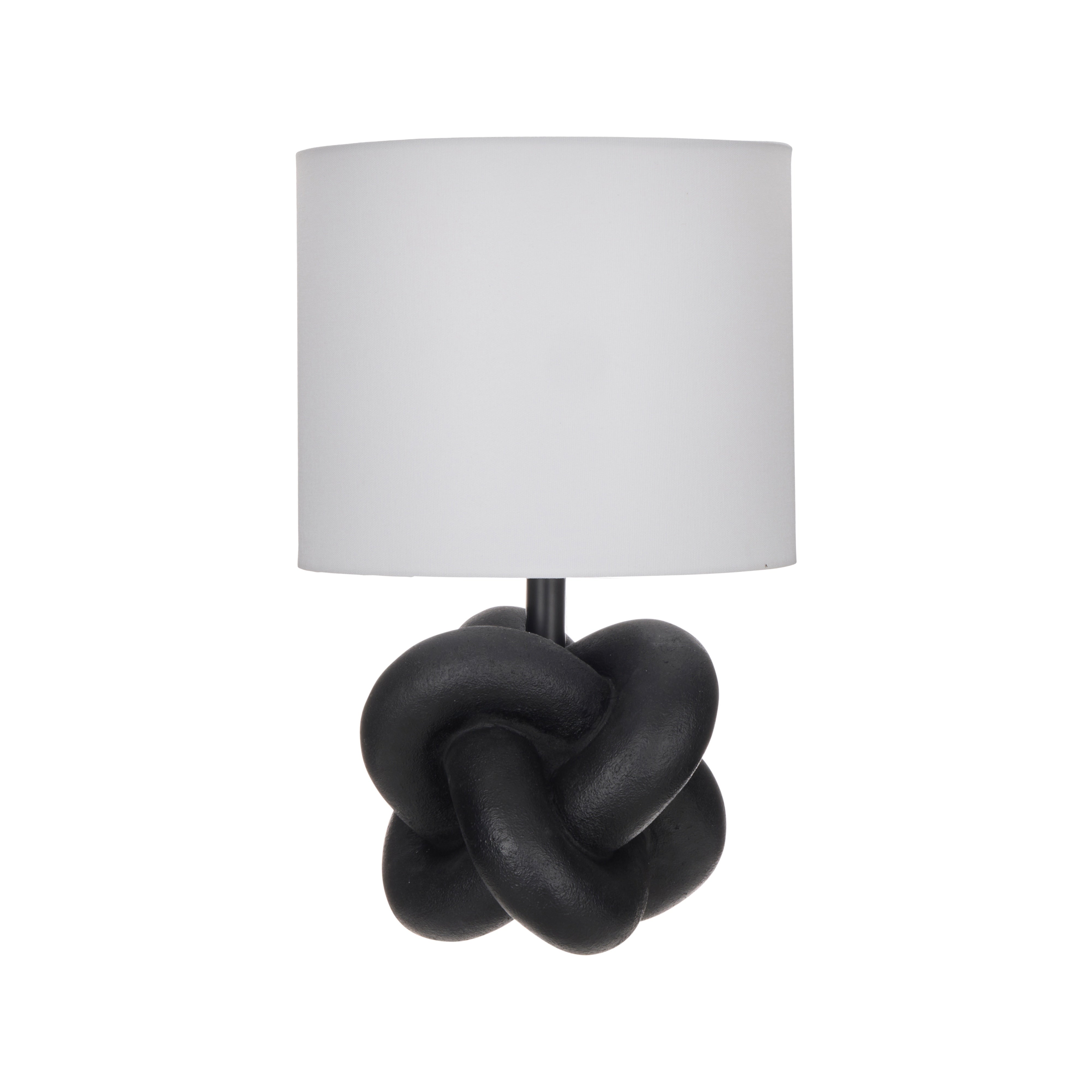 Amalfi Fia Knot Table Lamp Black & White