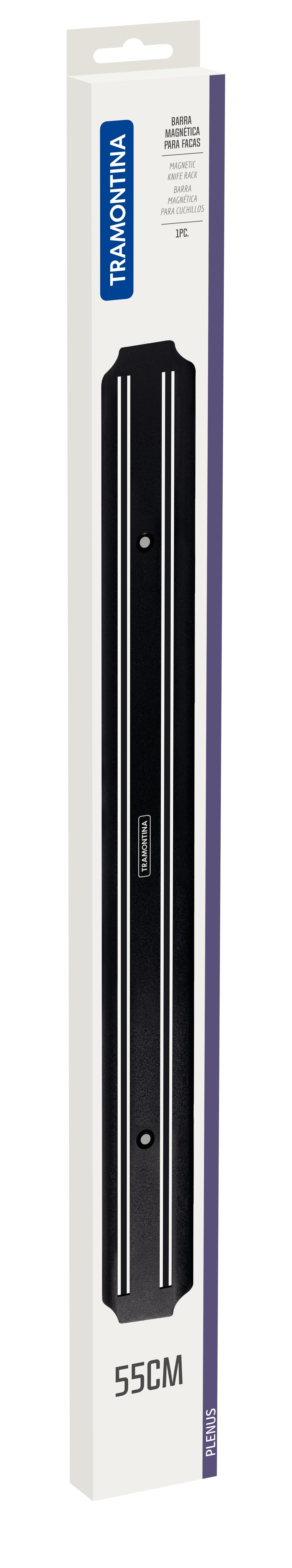 Plenus Magnetic Knife Rack In Polypropylene & Stainless Steel - 55 cm