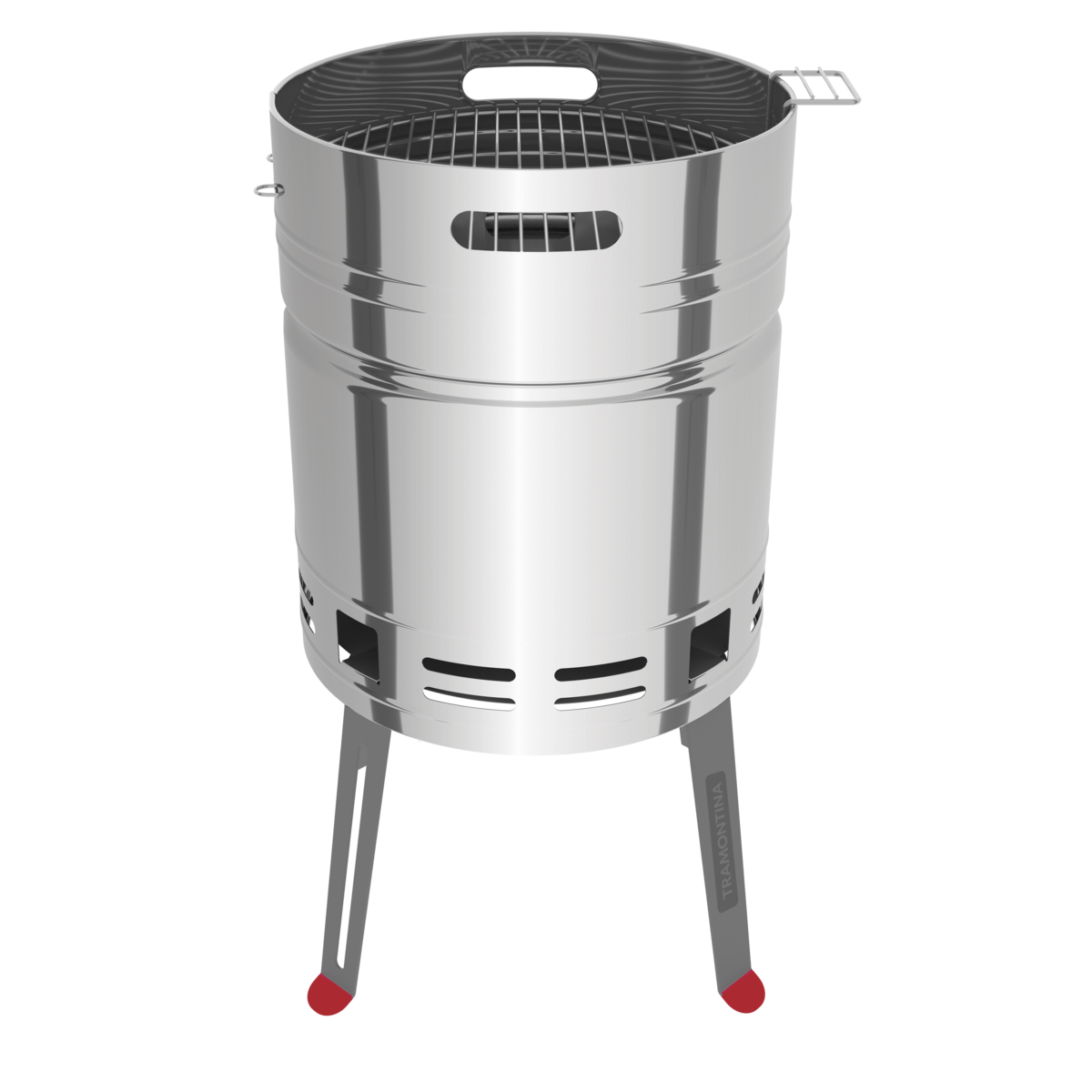 Tramontina TCP 400 Stainless Steel Charcoal Grill With Enameled Steel Charcoal Tray