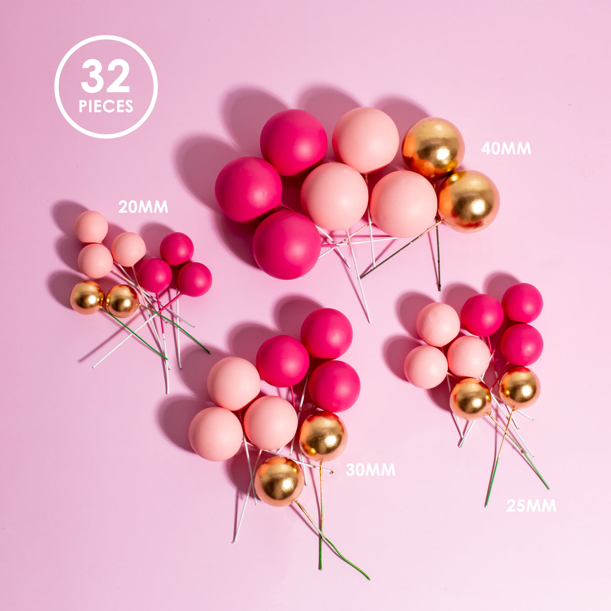 Sprinks 32 Cake Ball Toppers Pretty In Pink