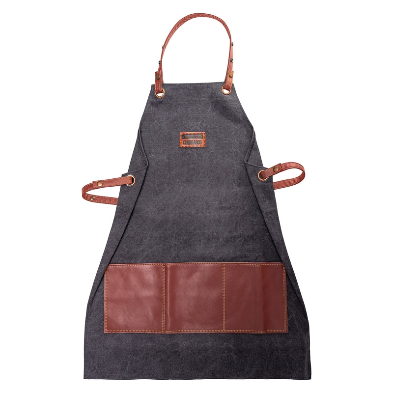 Tramontina Churrasco Black Fabric & Faux Leather Apron