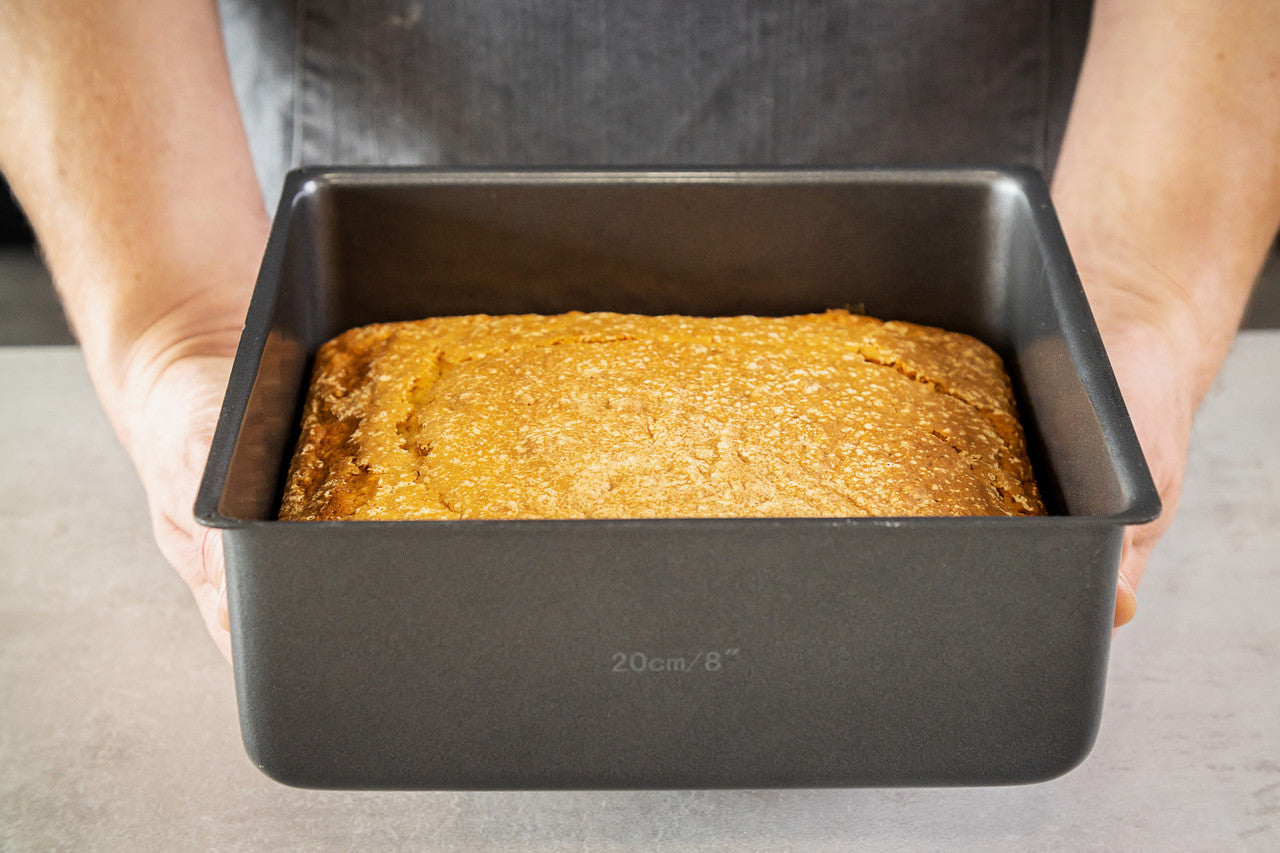 MasterCraft Non Stick Loose Base Deep Square Cake Pan 20cm