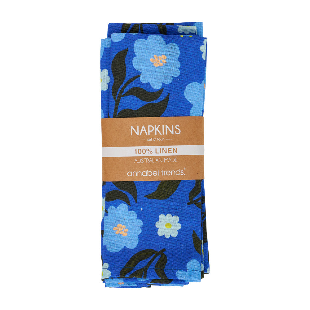Annabel Trends Linen Napkin Set Nocturnal Blooms