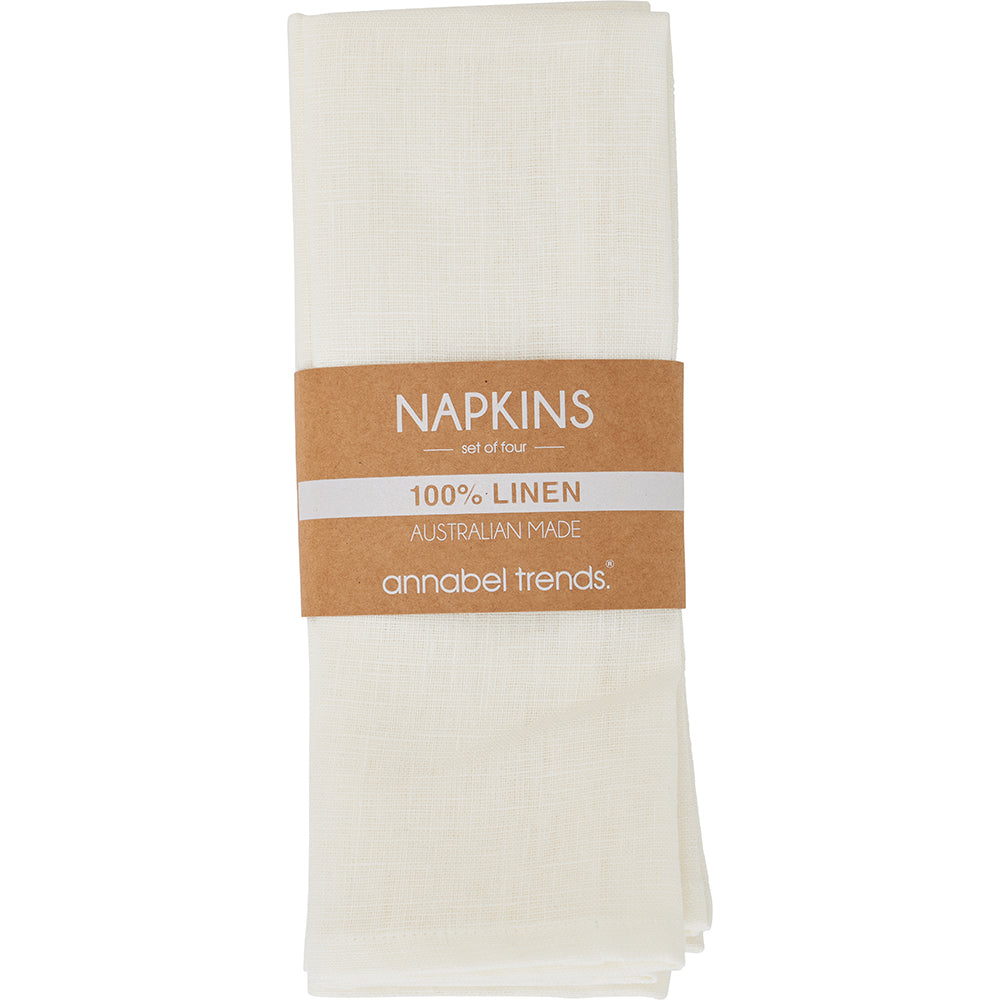 Annabel Trends Linen Napkin Set White