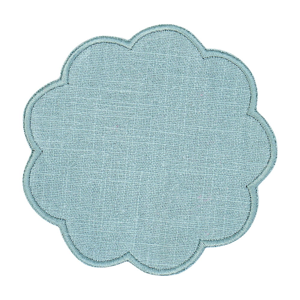 Annabel Trends Coaster Set Stonewashed Scallop Edge Sage