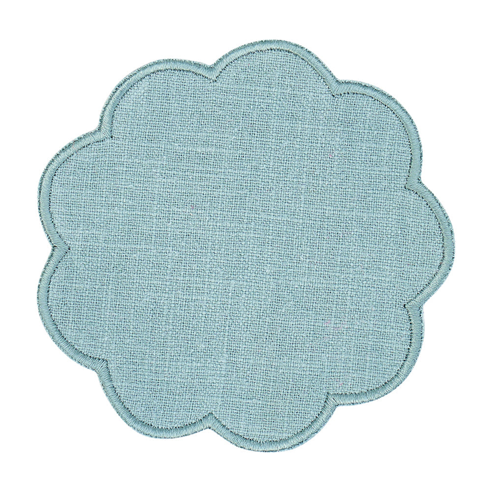 Annabel Trends Coaster Set Stonewashed Scallop Edge Coral