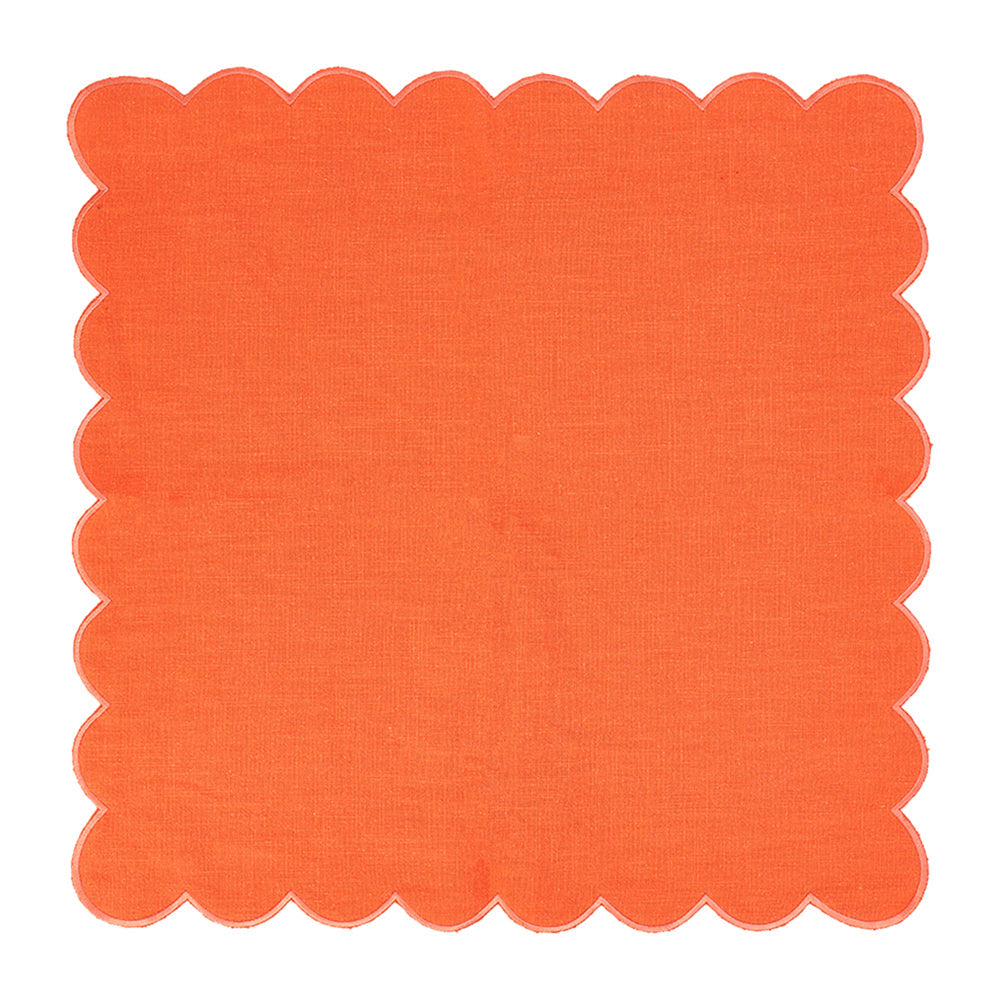 Annabel Trends Napkin Stonewashed Scallop Edge Coral