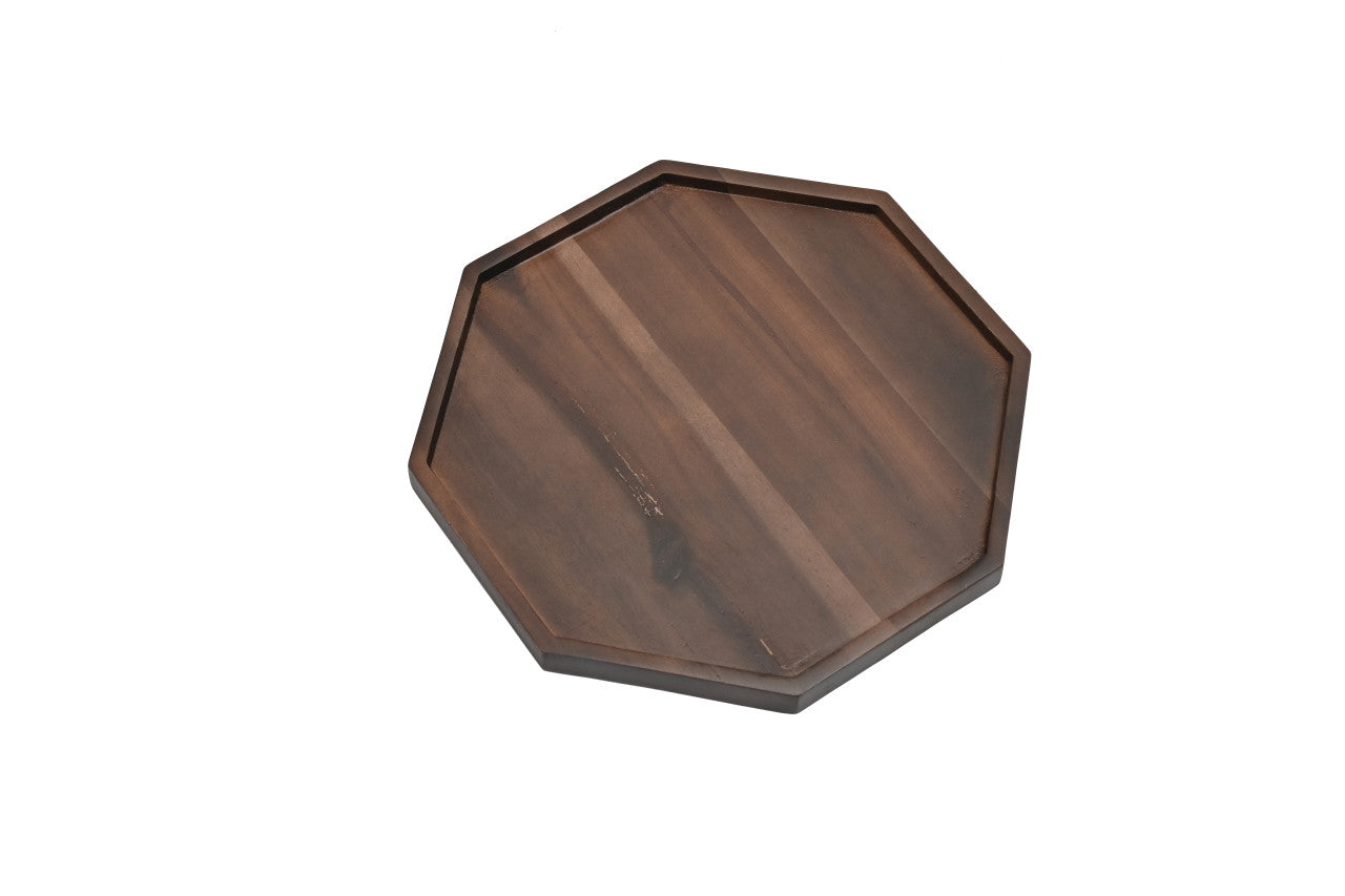 St. Clare Acacia Octagonal Serving Tray - 25cm