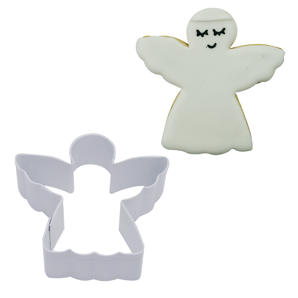 R&M Angel Cookie Cutter 7.75cm - White
