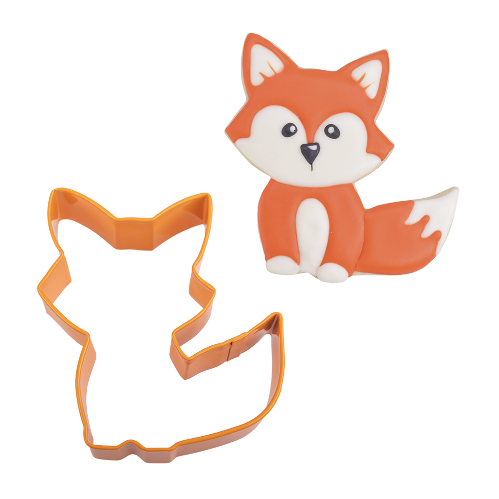 R&M Cute Fox Cookie Cutter 9.5cm - Orange