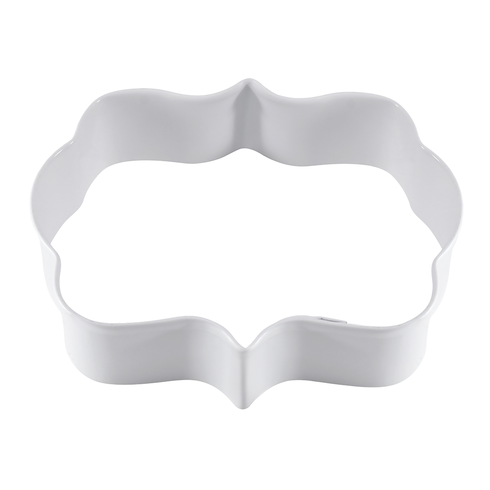 R&M Plaque Cookie Cutter 9cm - White