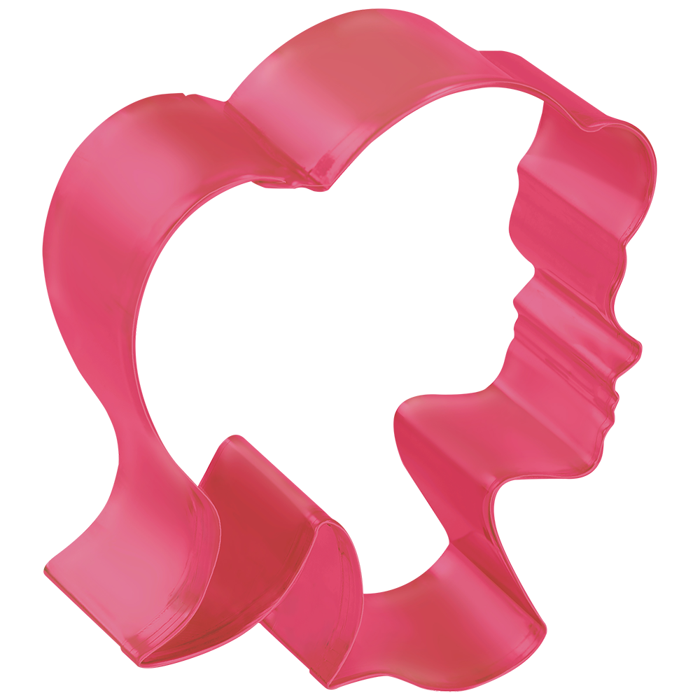 R&M Doll Head Cookie Cutter 9cm - Fuchsia