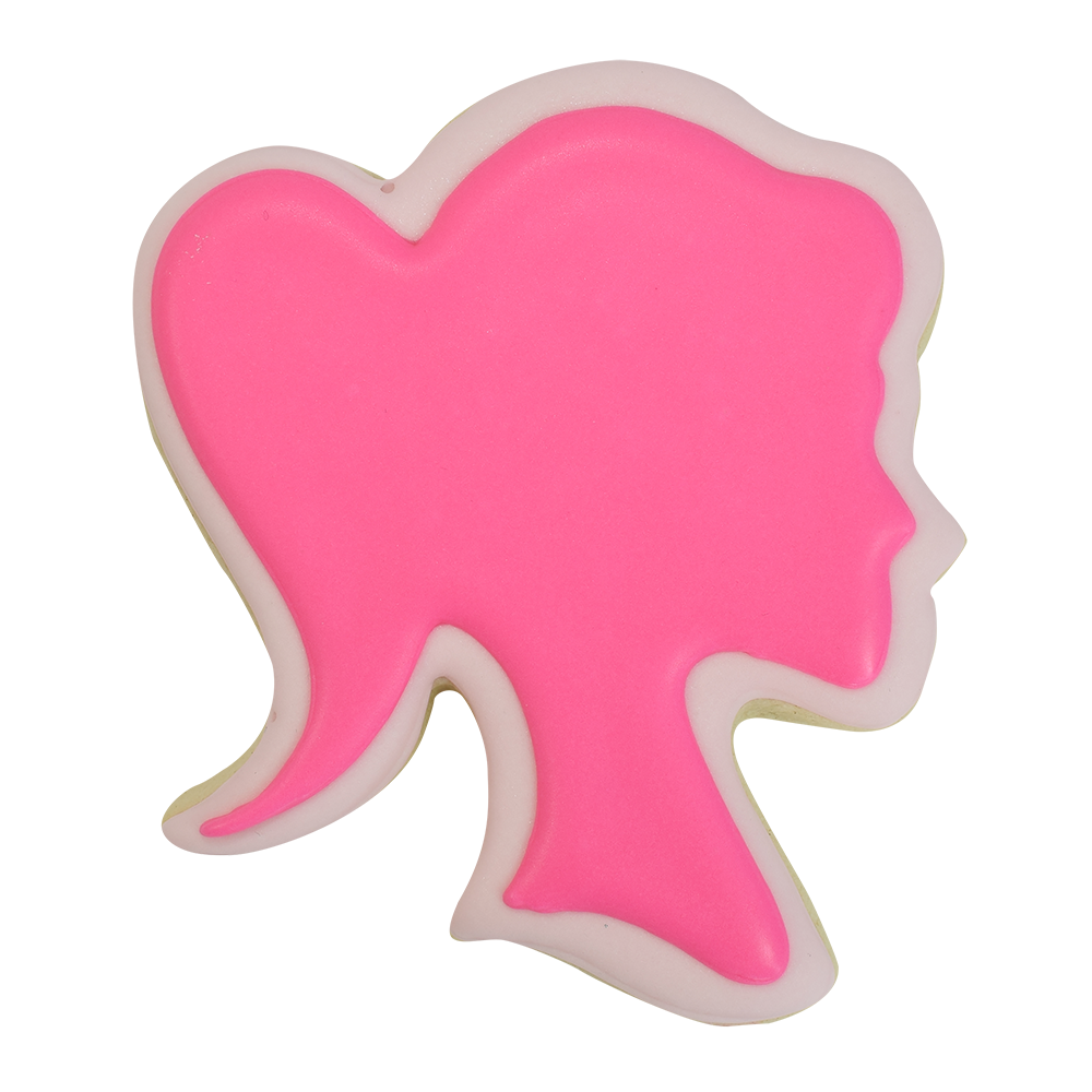 R&M Doll Head Cookie Cutter 9cm - Fuchsia