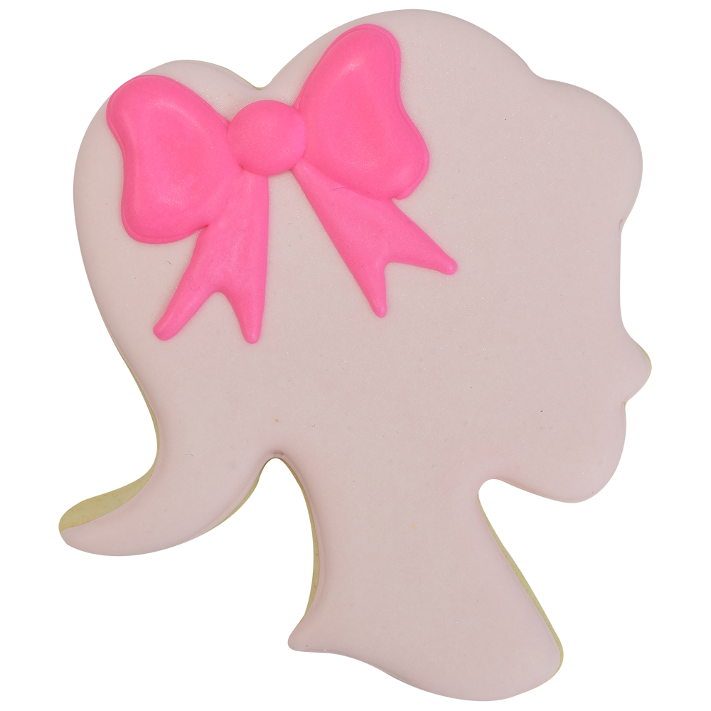 R&M Doll Head Cookie Cutter 9cm - Fuchsia