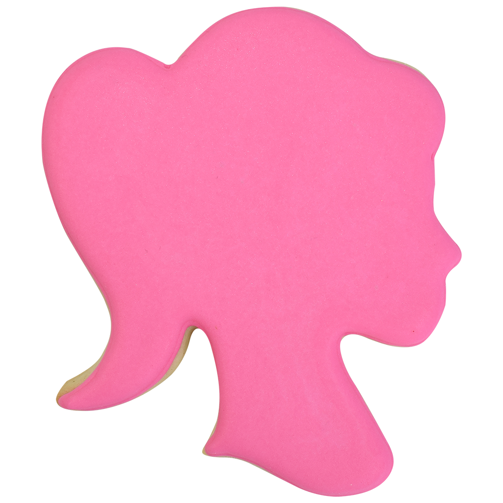 R&M Doll Head Cookie Cutter 9cm - Fuchsia