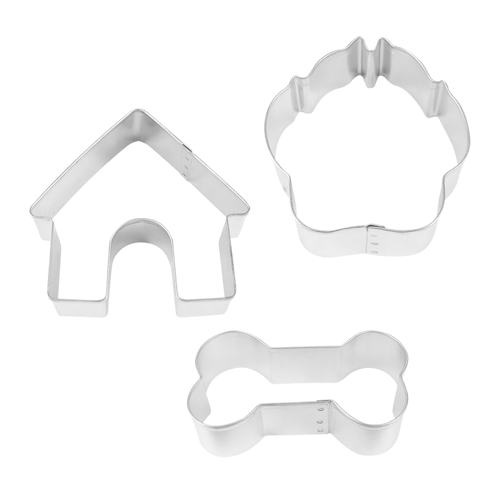 R&M Stainless Steel Dog Cookie Cutter Set 3