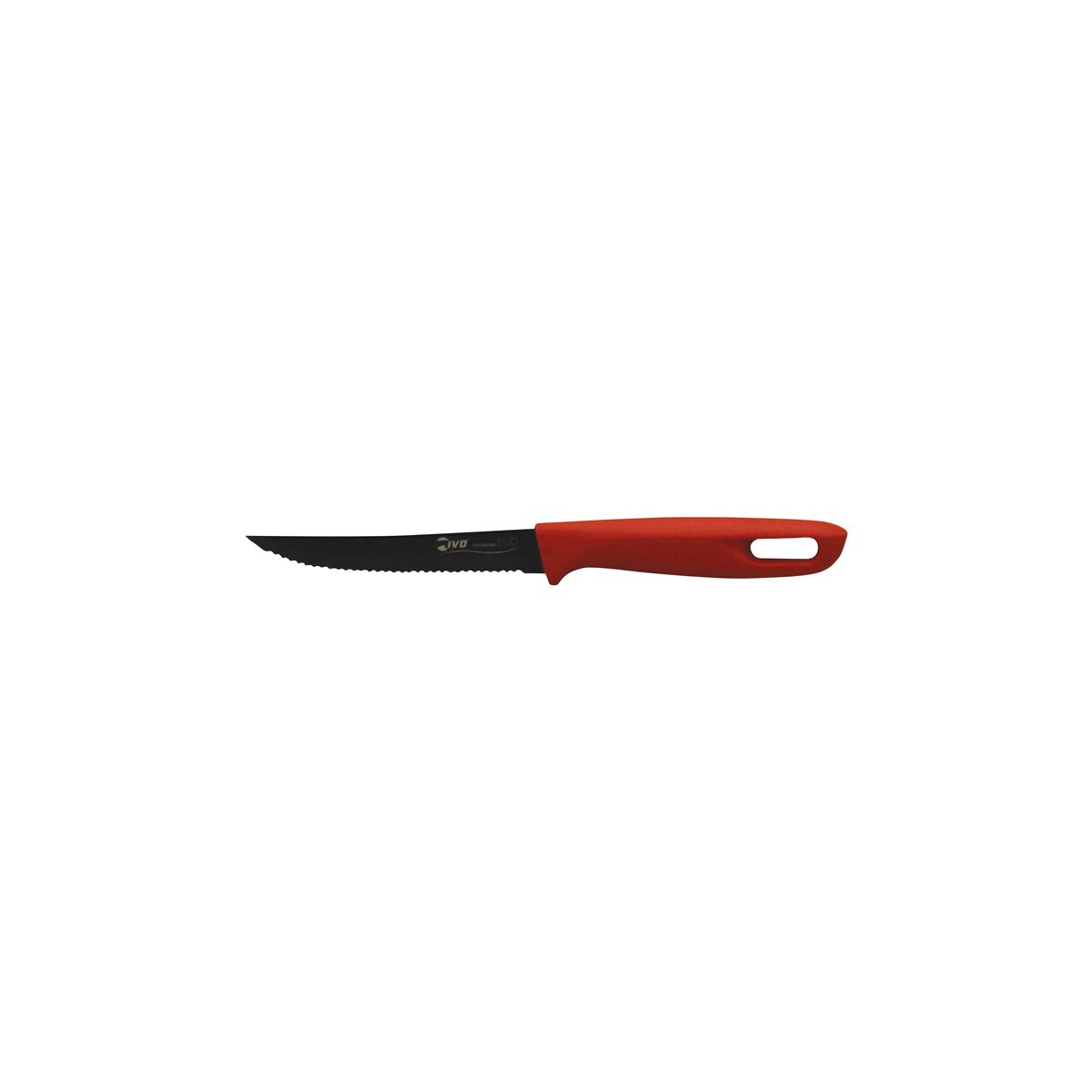 Ivo Titanium Evo Utility Knife Serrated Red Handle 115mm