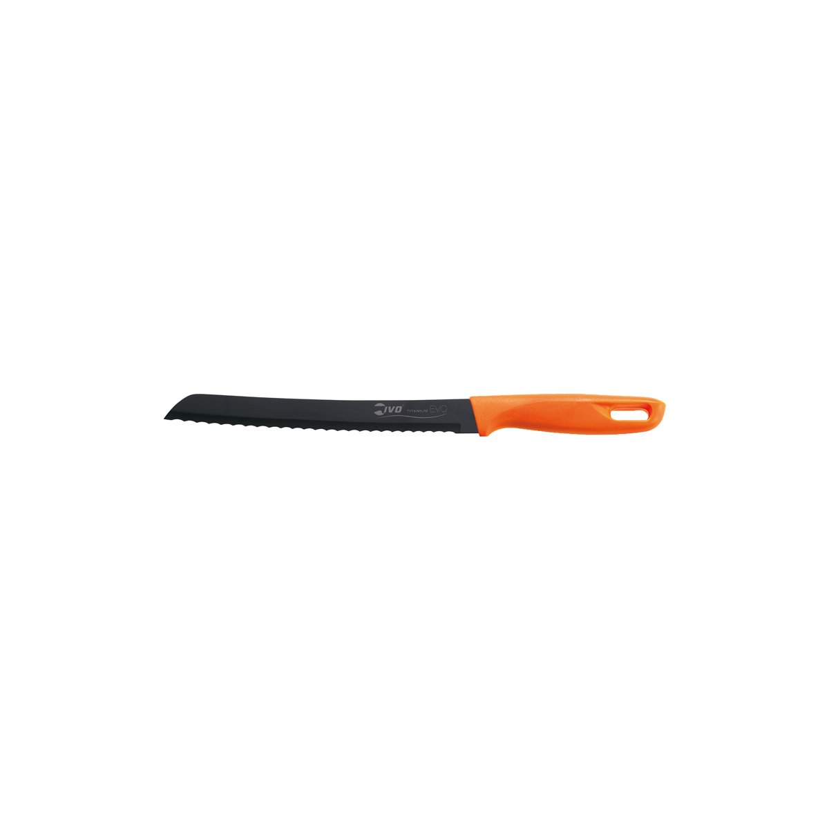 Ivo Titanium Evo Bread Knife Serrated Orange Handle 205mm
