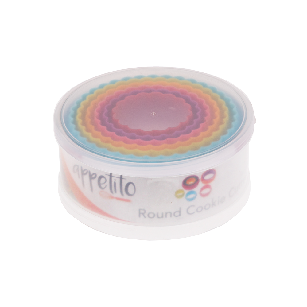 Appetito Double Sided Round Cookie Cutter - Set Of 6