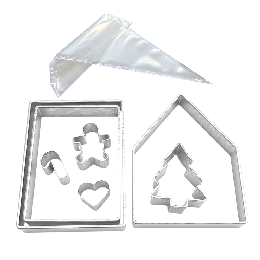 R&M 7 Piece Gingerbread House Bake Set