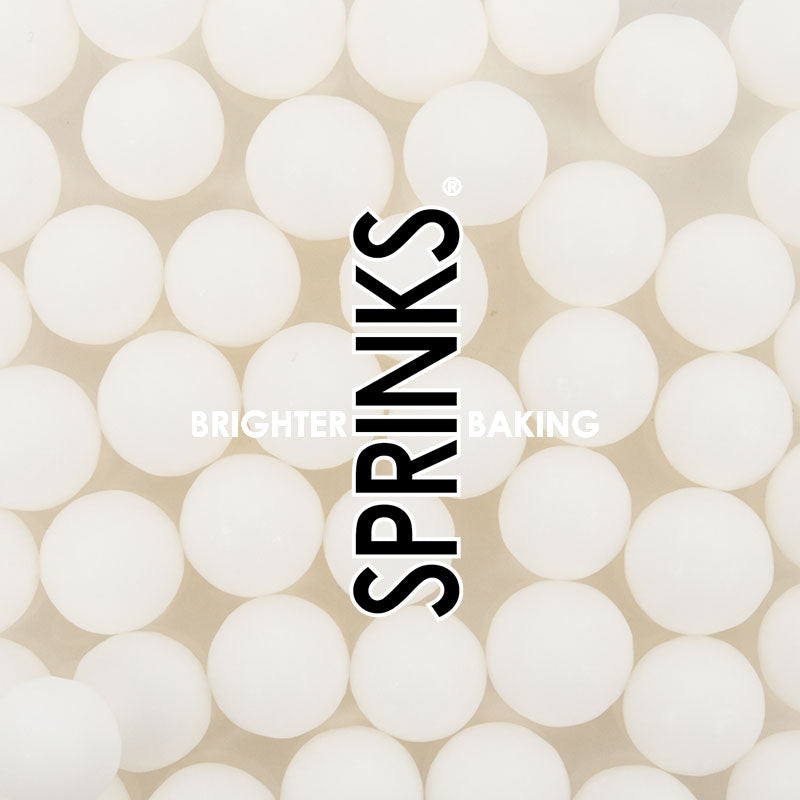Sprinks Cachous Pearl Beads Matte White 10mm 65g