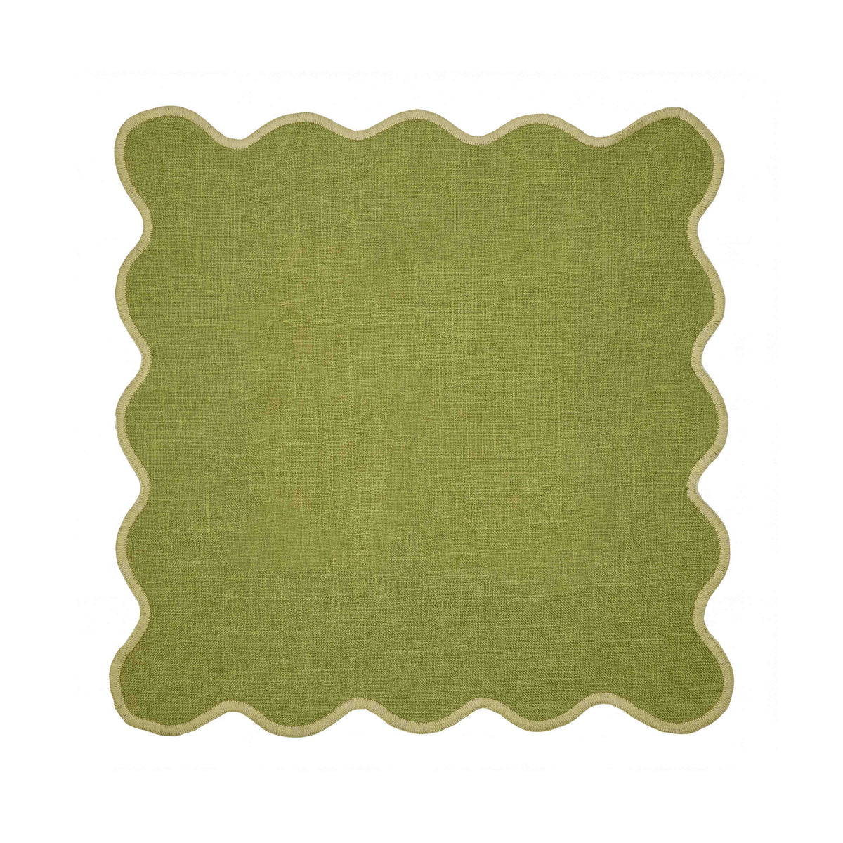 Emporium Neo Scalloped Napkin Green & Lime