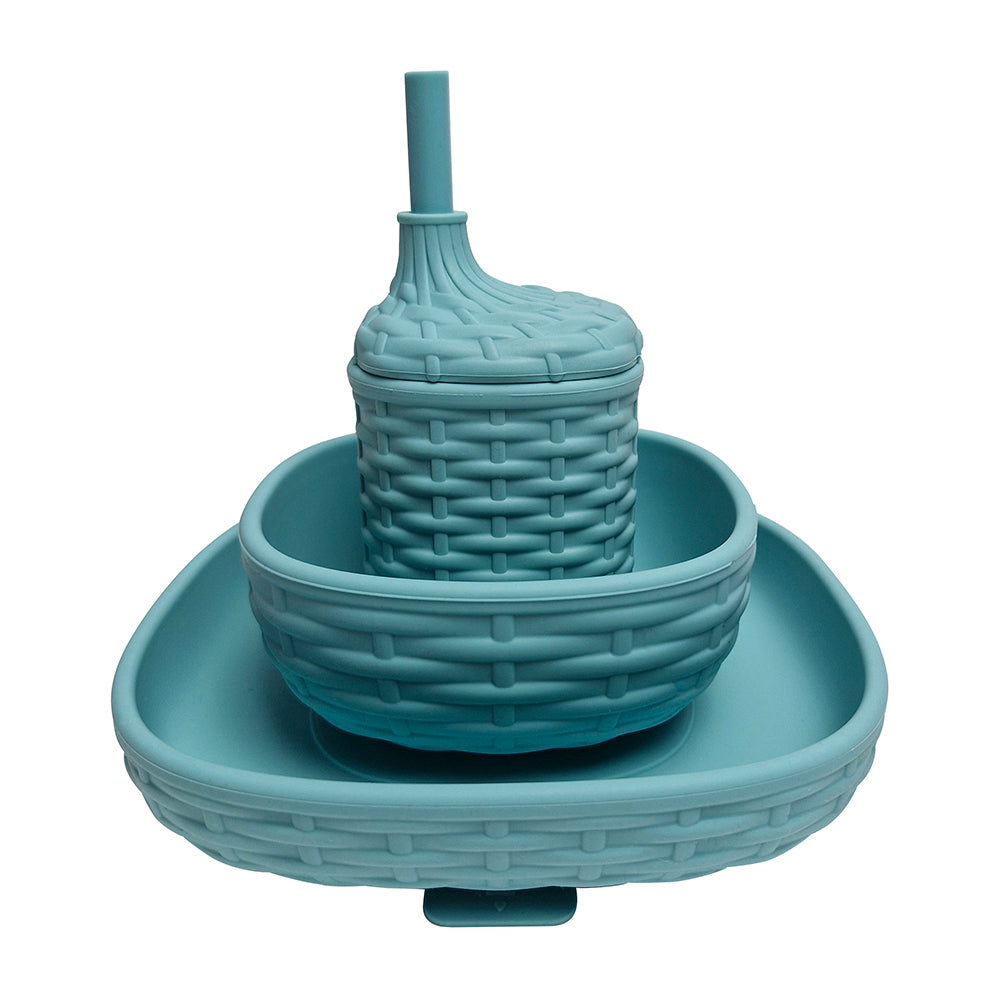 Annabel Trends Silicone Rattan Dinner Set Natural