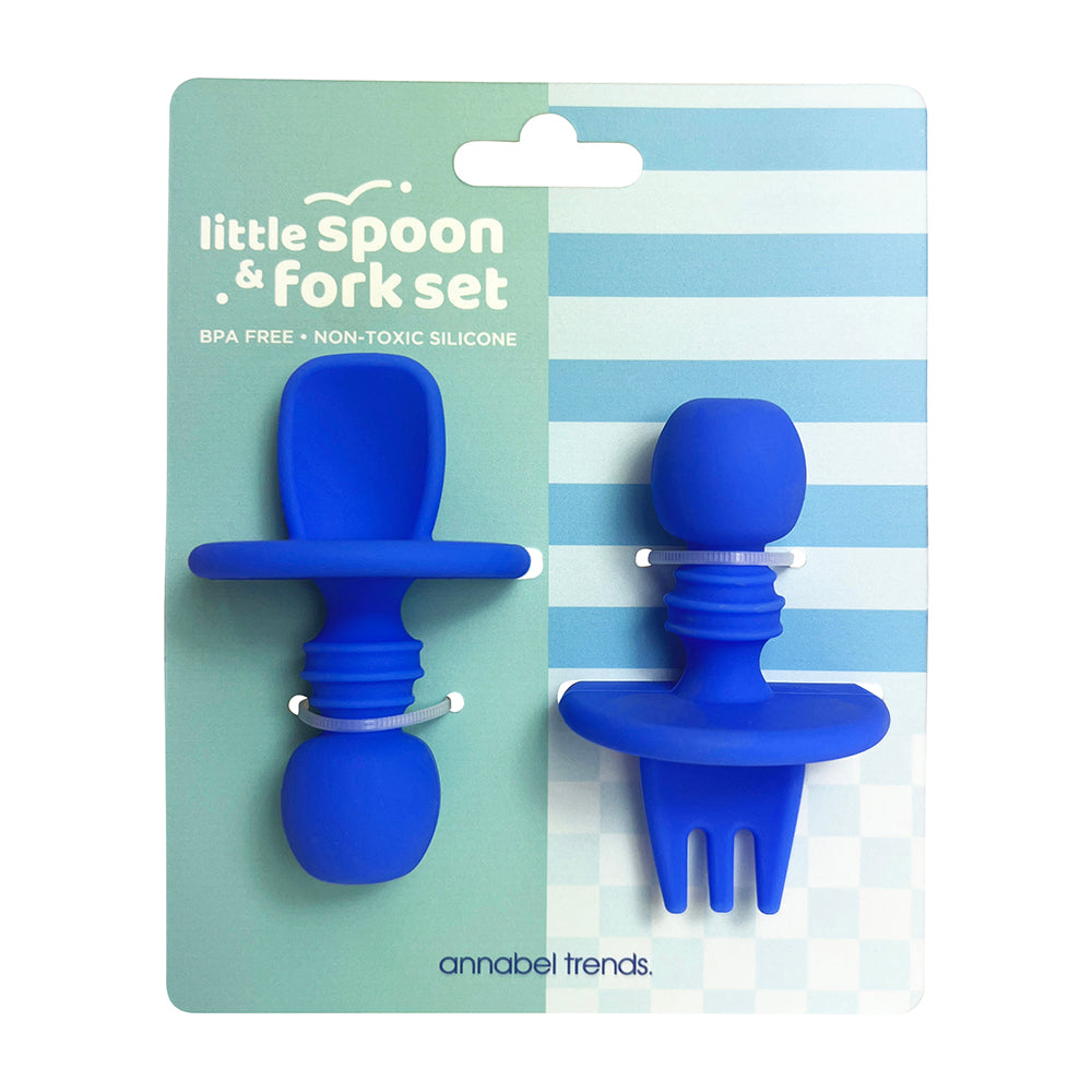 Annabel Trends Silicone Little Spoon & Fork Pink