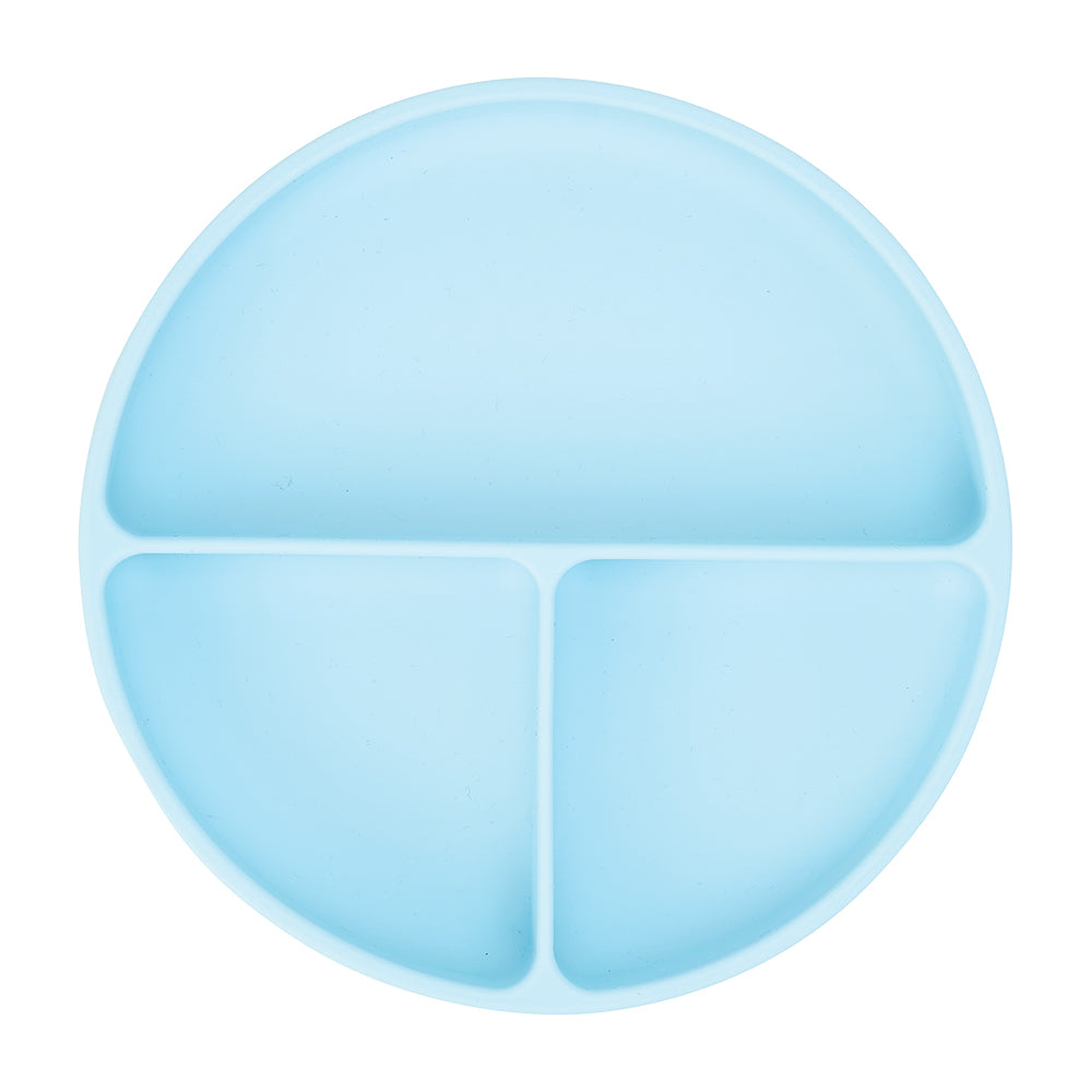 Annabel Trends Silicone Suction Divided Plate Iced Blue