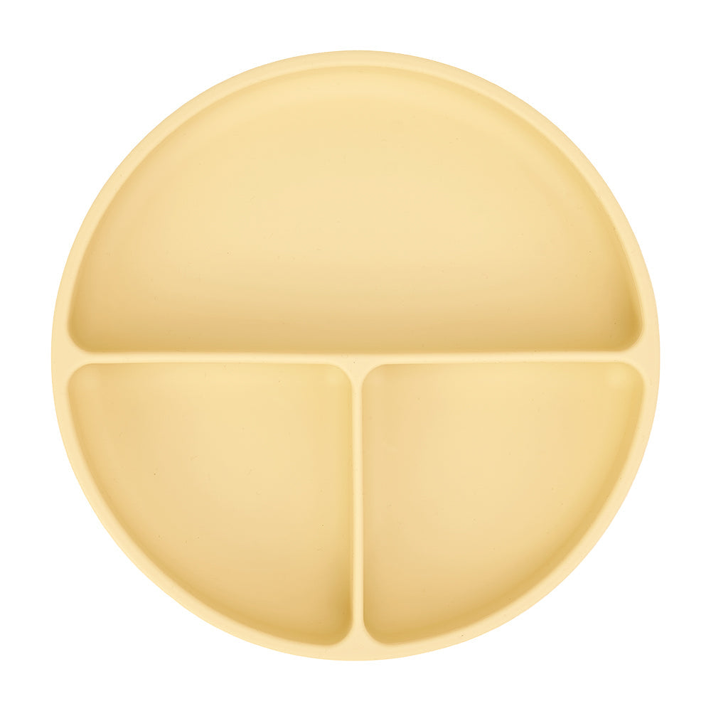 Annabel Trends Silicone Suction Divided Plate Lemon
