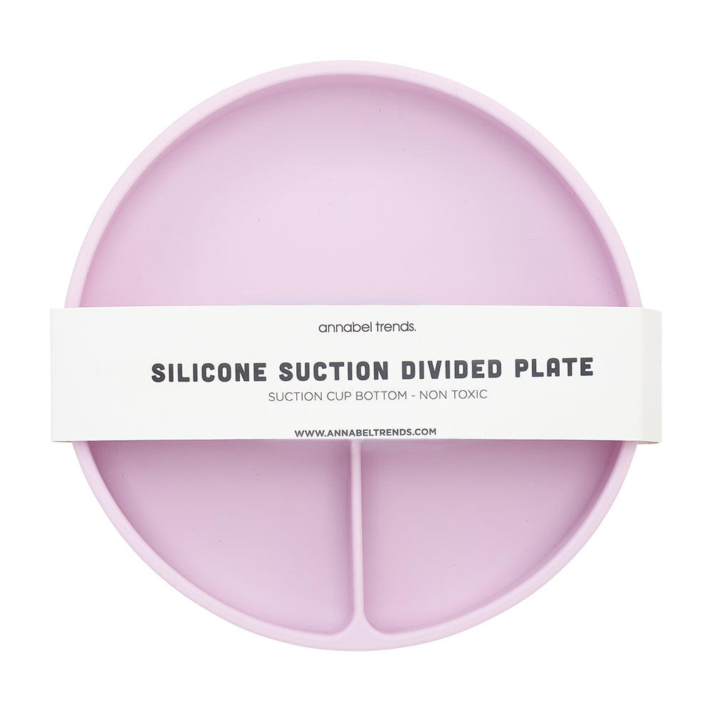 Annabel Trends Silicone Suction Divided Plate Blush Pink