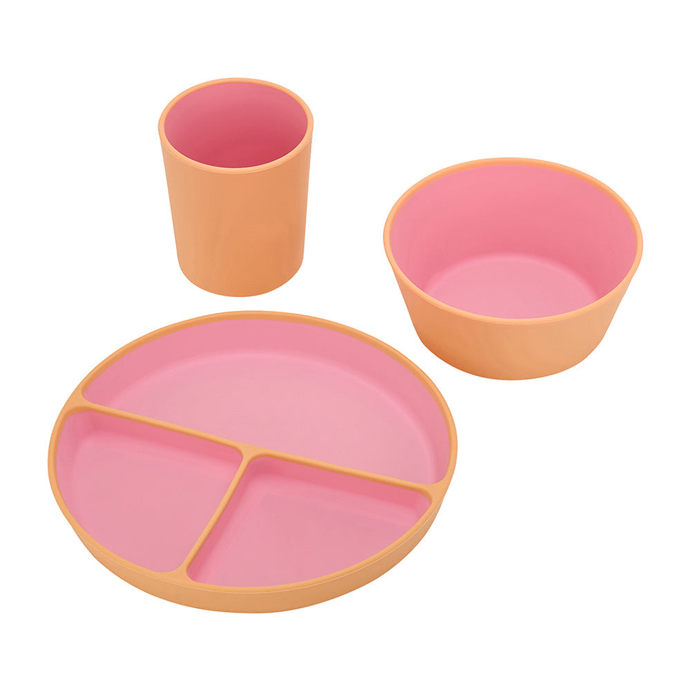 Annabel Trends Silicone Two Tone Dinner Set Pink