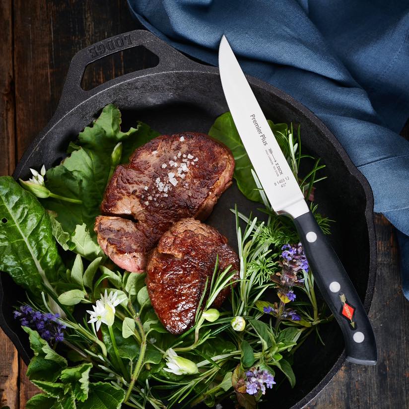 F.Dick Premier Plus Steak Knife, Serrated Edge, Forged, 12cm, C&C/P