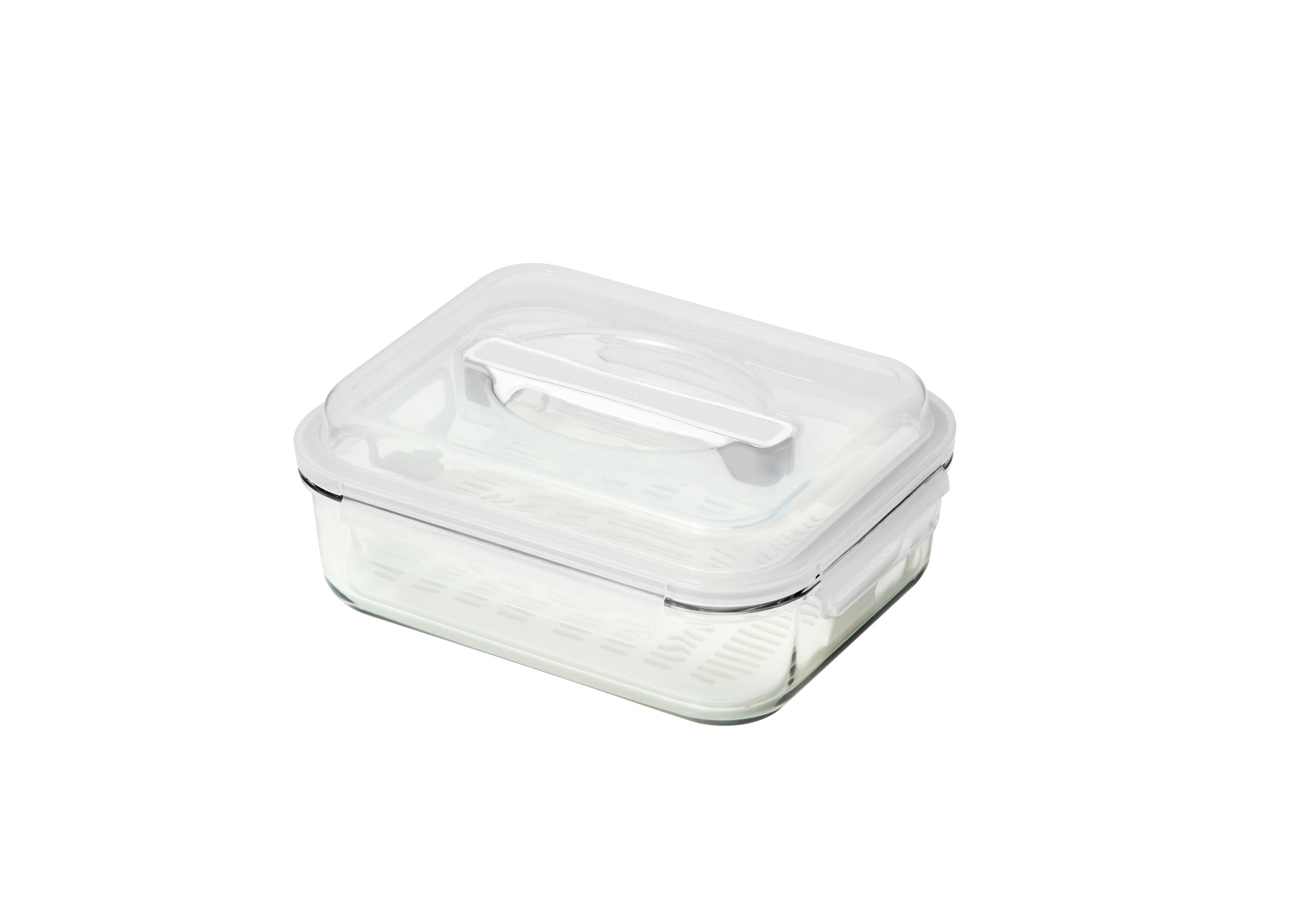 Glasslock Handy Tempered Glass Rectangular Container 2000ml