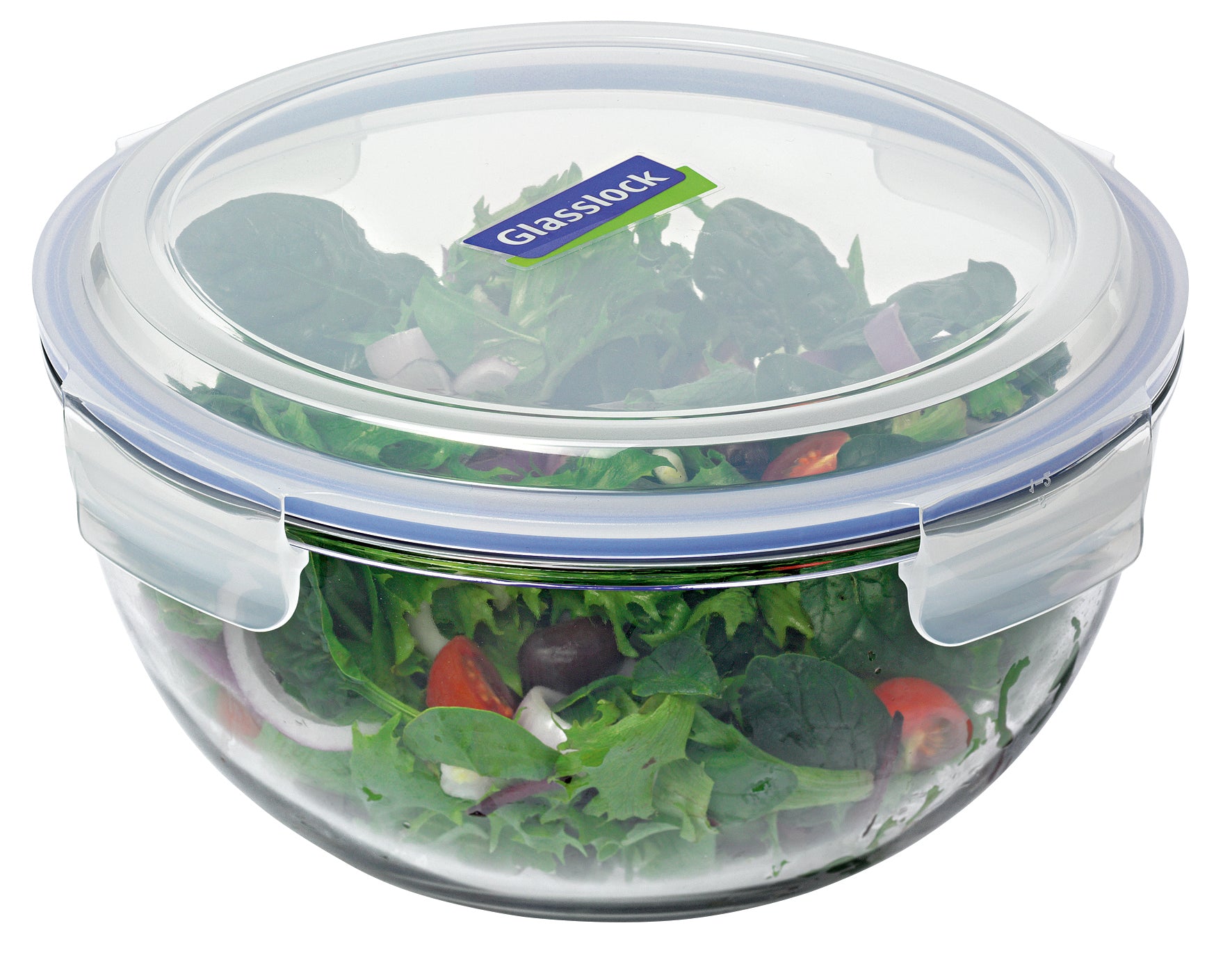 Glasslock Tempered Glass Mixing Bowl with Lid 4000ml