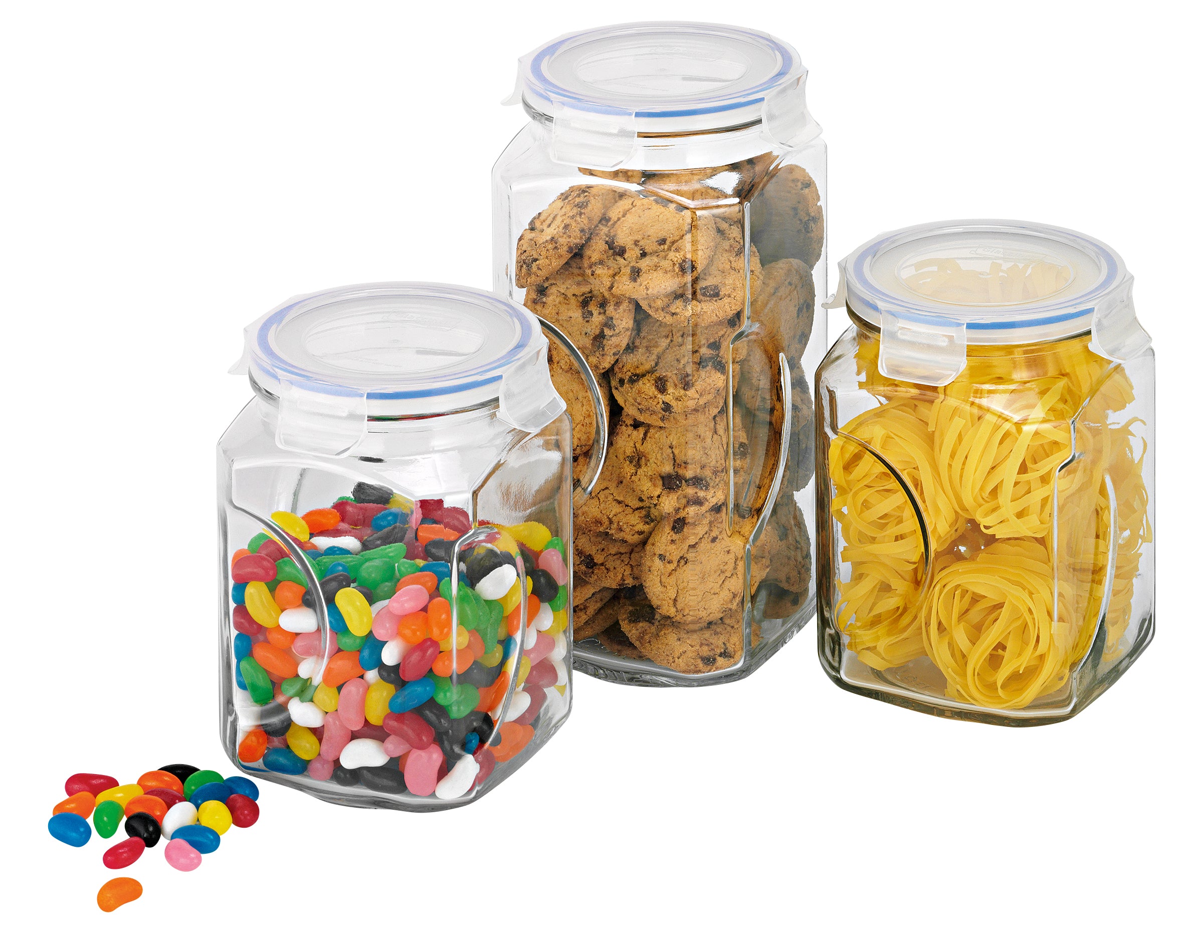 Glasslock Tempered Glass 3 Piece Storage Canister Set