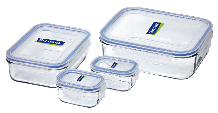 Glasslock Tempered Glass 4 Piece Container Set