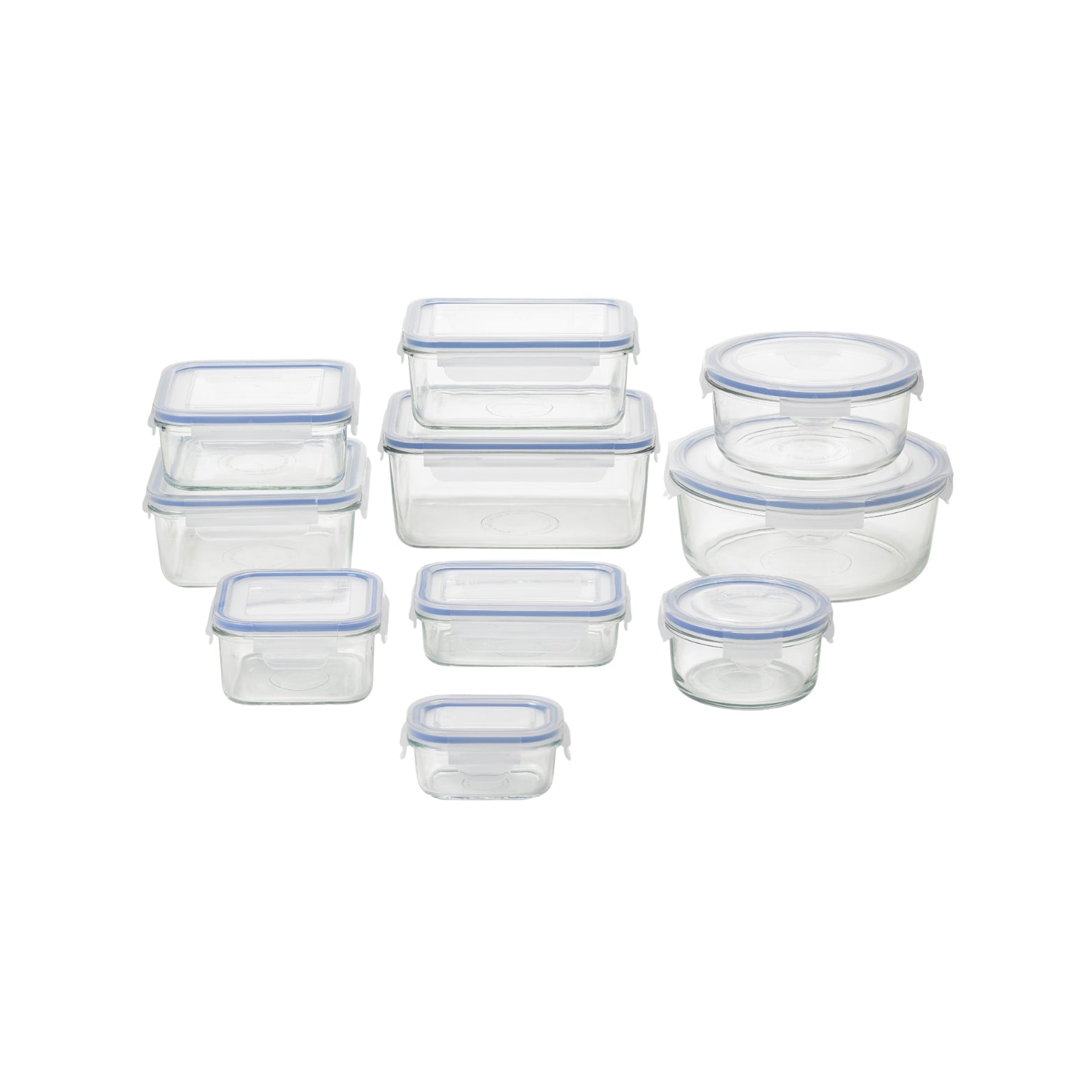Glasslock Tempered Glass 10 Piece Container Set