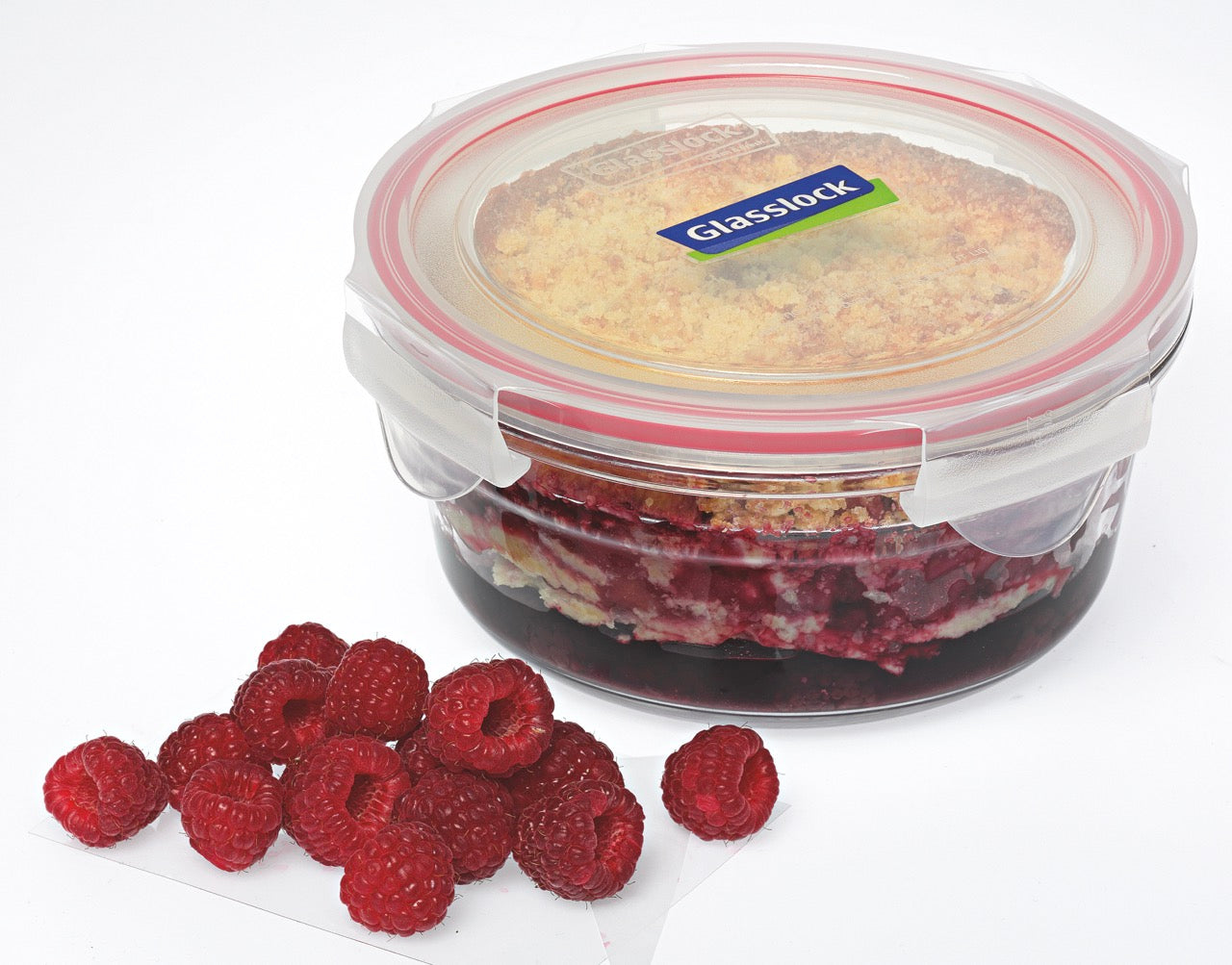 Glasslock Oven Safe Glass Round Container 1480ml