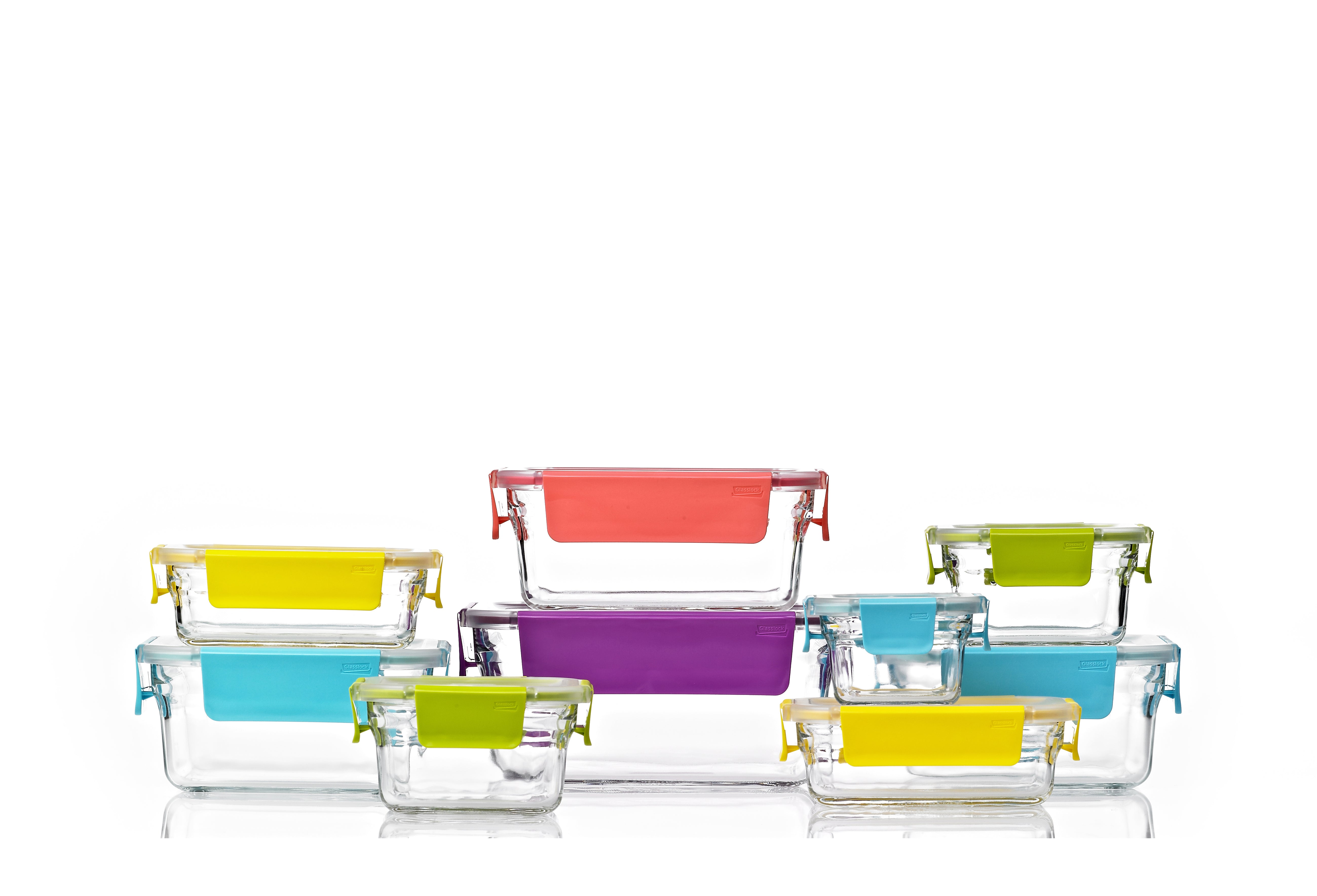 Glasslock Premium Oven Safe Glass 9 Piece Container Set