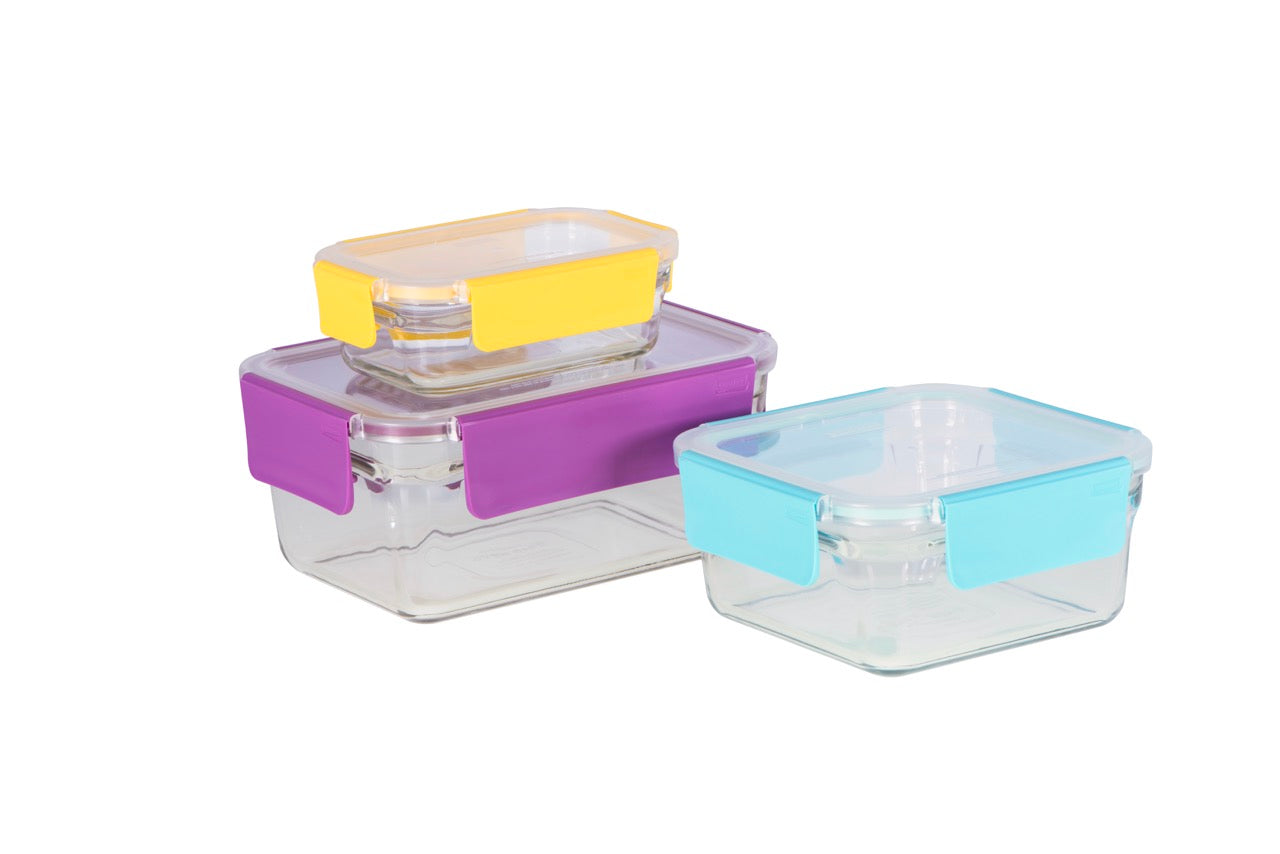 Glasslock Premium Oven Safe Glass 3 Piece Container Set