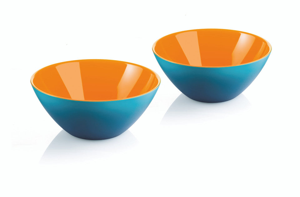 Guzzini Fusion Set 2 Bowls 12cm Or/blu