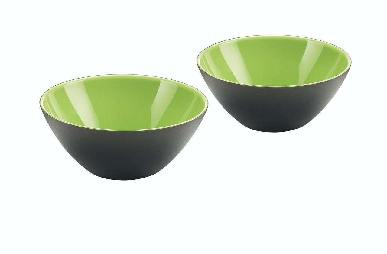 Guzzini Fusion Set 2 Bowls Kiwi Blk