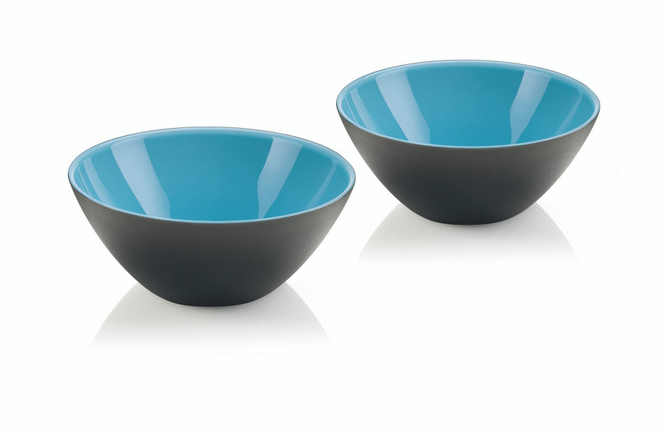 Guzzini Fusion Set 2 Bowls 12cm Blu Blk