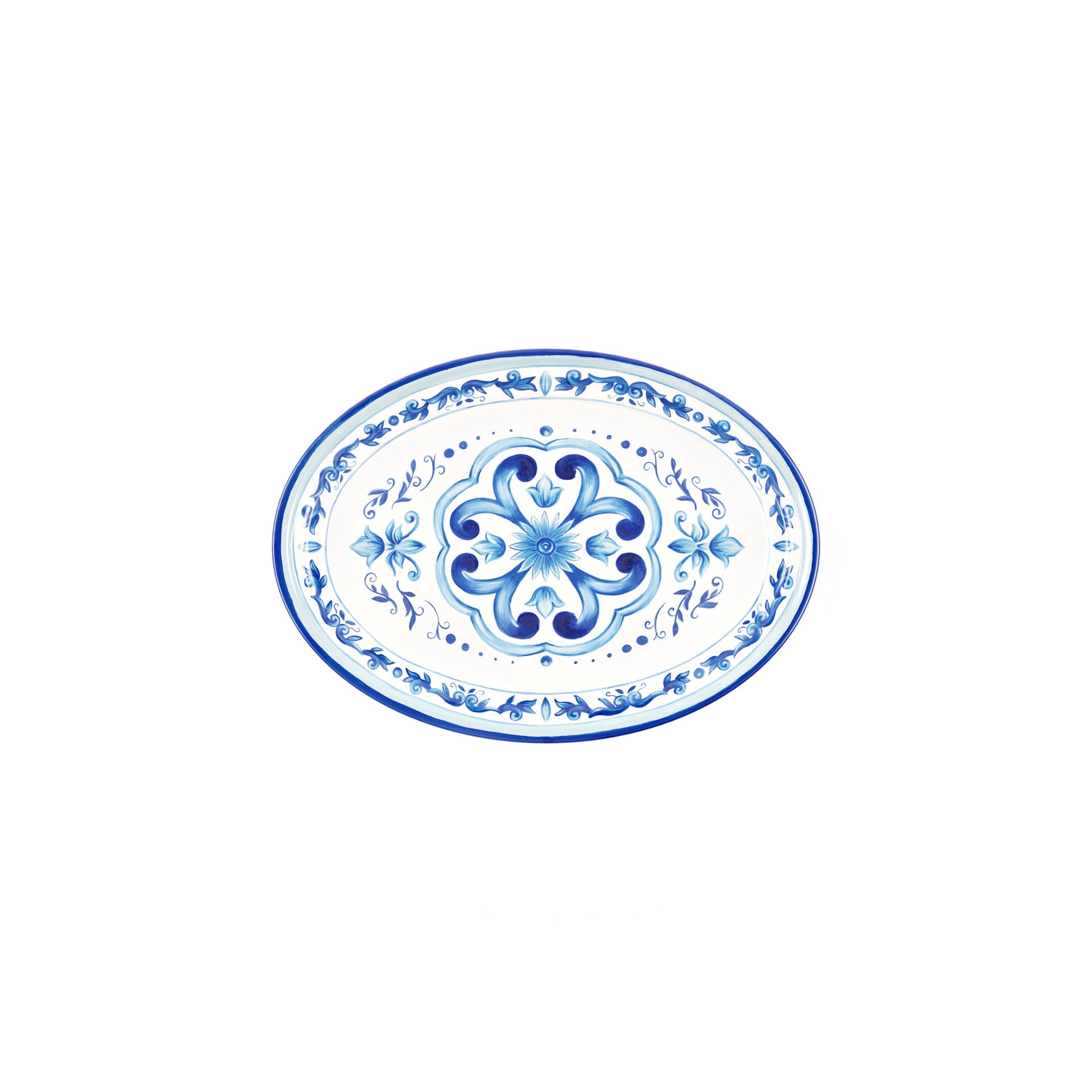 Guzzini Blues Small Oval Tray 35.5x25.5cm