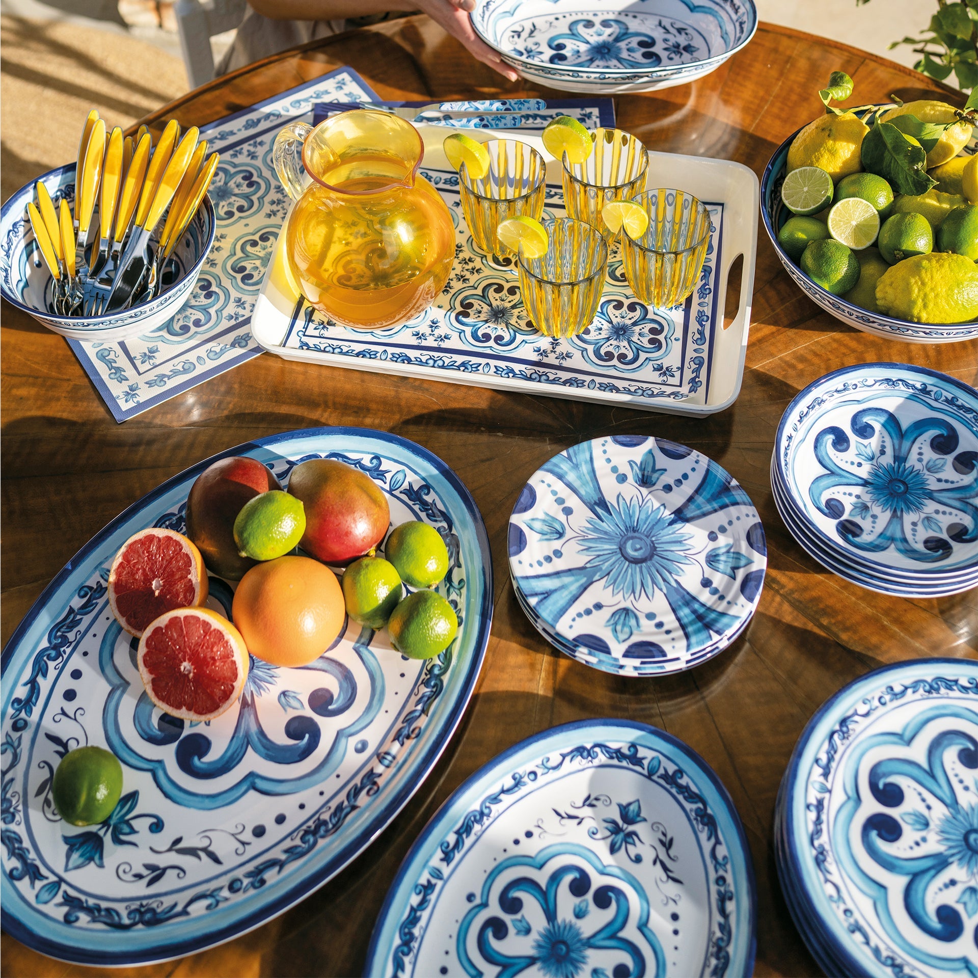 Guzzini Blues Small Oval Tray 35.5x25.5cm