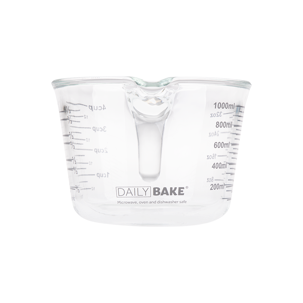 Daily Bake Borosilicate Glass Measure Jug 4 Cup/1L