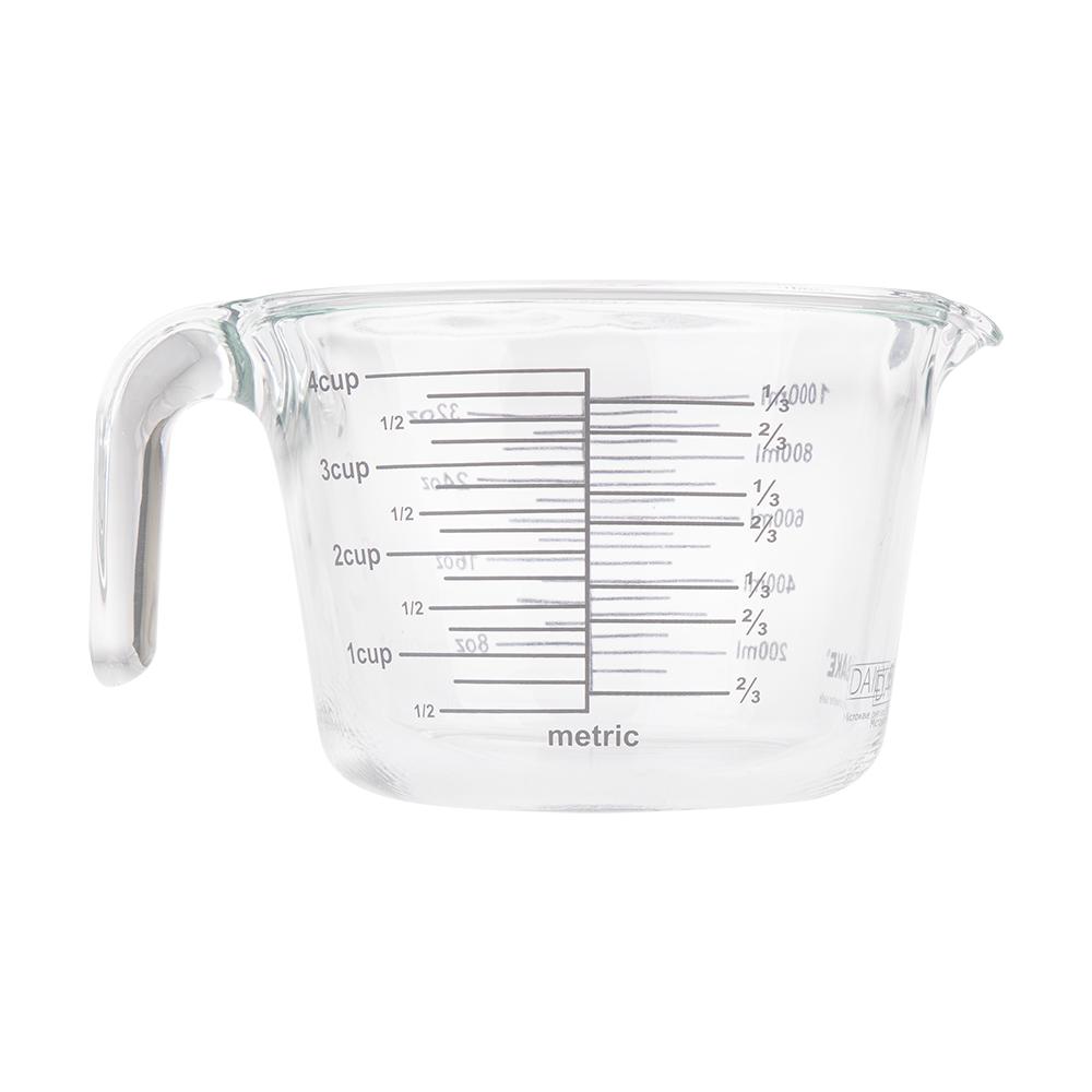 Daily Bake Borosilicate Glass Measure Jug 4 Cup/1L